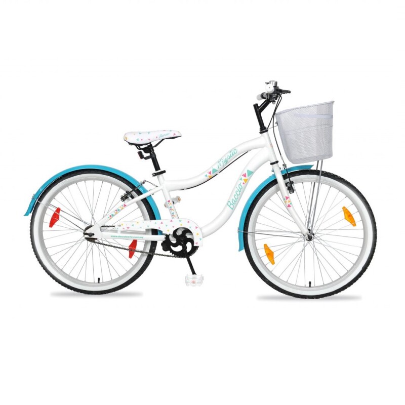 Bicicleta Baccio Mystic Rodado 24 Blanco/ Turquesa Bicicleta Baccio Mystic Rodado 24 Blanco/ Turquesa