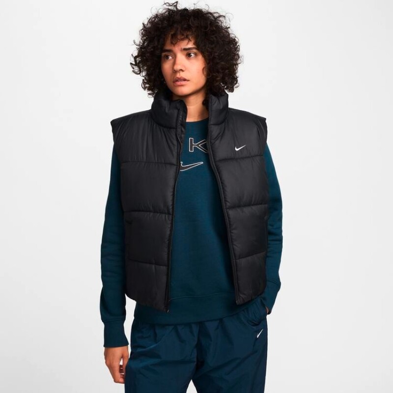 Abrigo Nike Sportswear Classic Puffer de Mujer Negro
