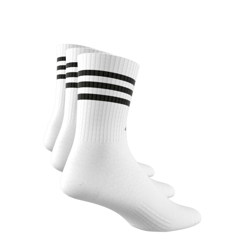 Medias Adidas Caña Media 3 Tiras X3 Blanco