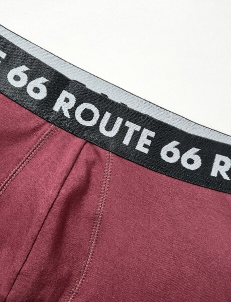 Boxer de algodon con lycra liso Fresh Bordo