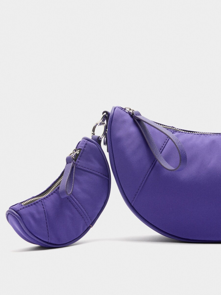 Bolso Bandolera De Nylon violeta