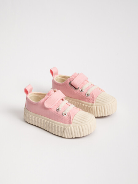 Zapatilla Deportiva Deportiva Acordonada Rosada