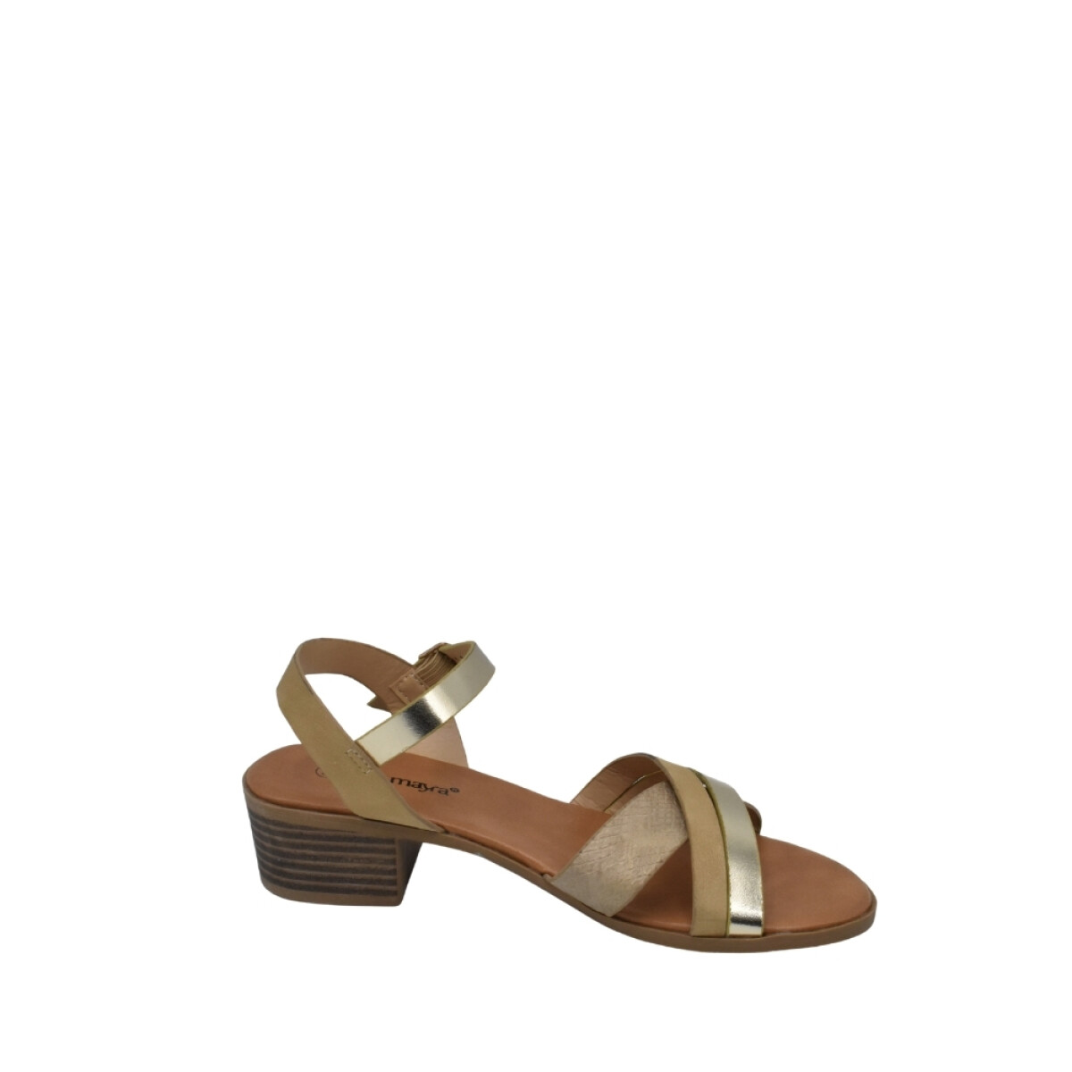 Sandalia de Dama Mayra - BEIGE/GOLD 