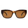 Lentes De Sol De Policarbonato Cuadrado Anitta Marrón/Tortuga