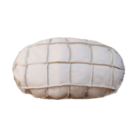 Almohadion Cuero 56x35cm oval chico Blanco