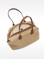 Bolso Shopper De Rafia Con Bandolera natural