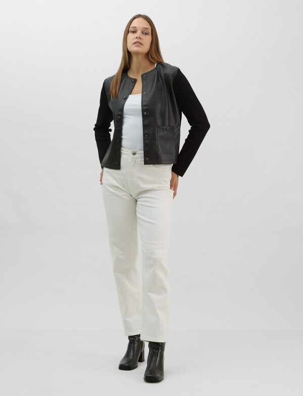 Chaqueta Combinada E NEGRO