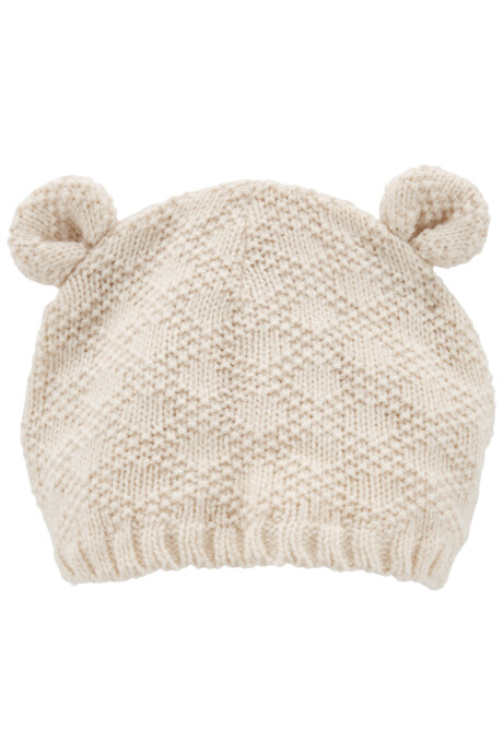 Gorro tejido con orejas, diseño oso Gorro tejido con orejas, diseño oso