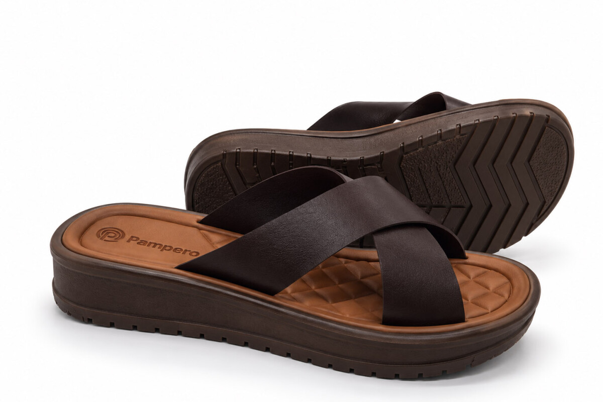 SANDALIA CRUZ 440300 Marrón Oscuro