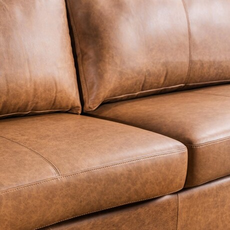 Sillón Cuero Deeni 3 Cuerpos Amendoa U