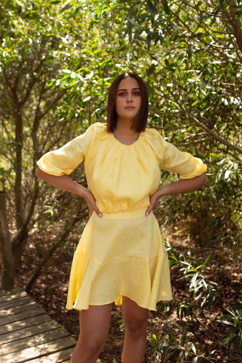 Top Abacaxi Soft Yellow