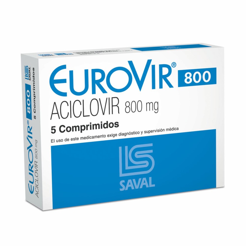 EUROVIR 800 MG. CJ X 5 COMPRIMIDOS única