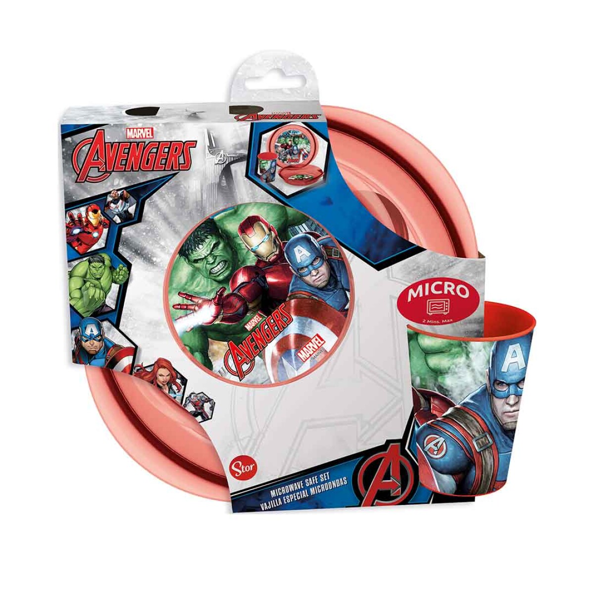Set de Bazar Infantil para Microondas Avengers 3 Piezas - 001 