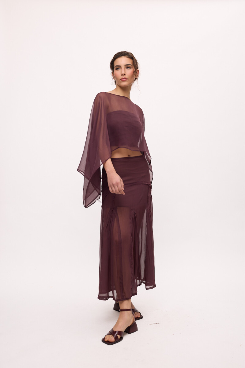 Falda Tess - Bordo 