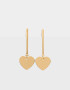 Aros Colgantes Cortos Con corazón Aros Colgantes Cortos Con Corazón - Dorado