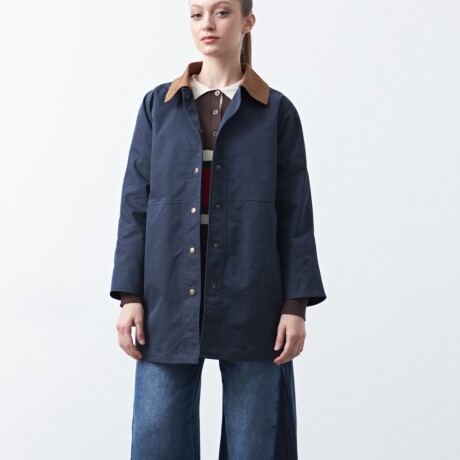 TRENCH SOLENE Azul Marino