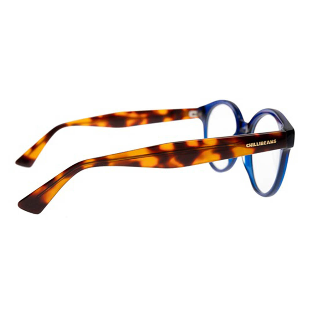 Lentes De Vista Chilli Beans Redondo - Hombre Azul/Tortuga