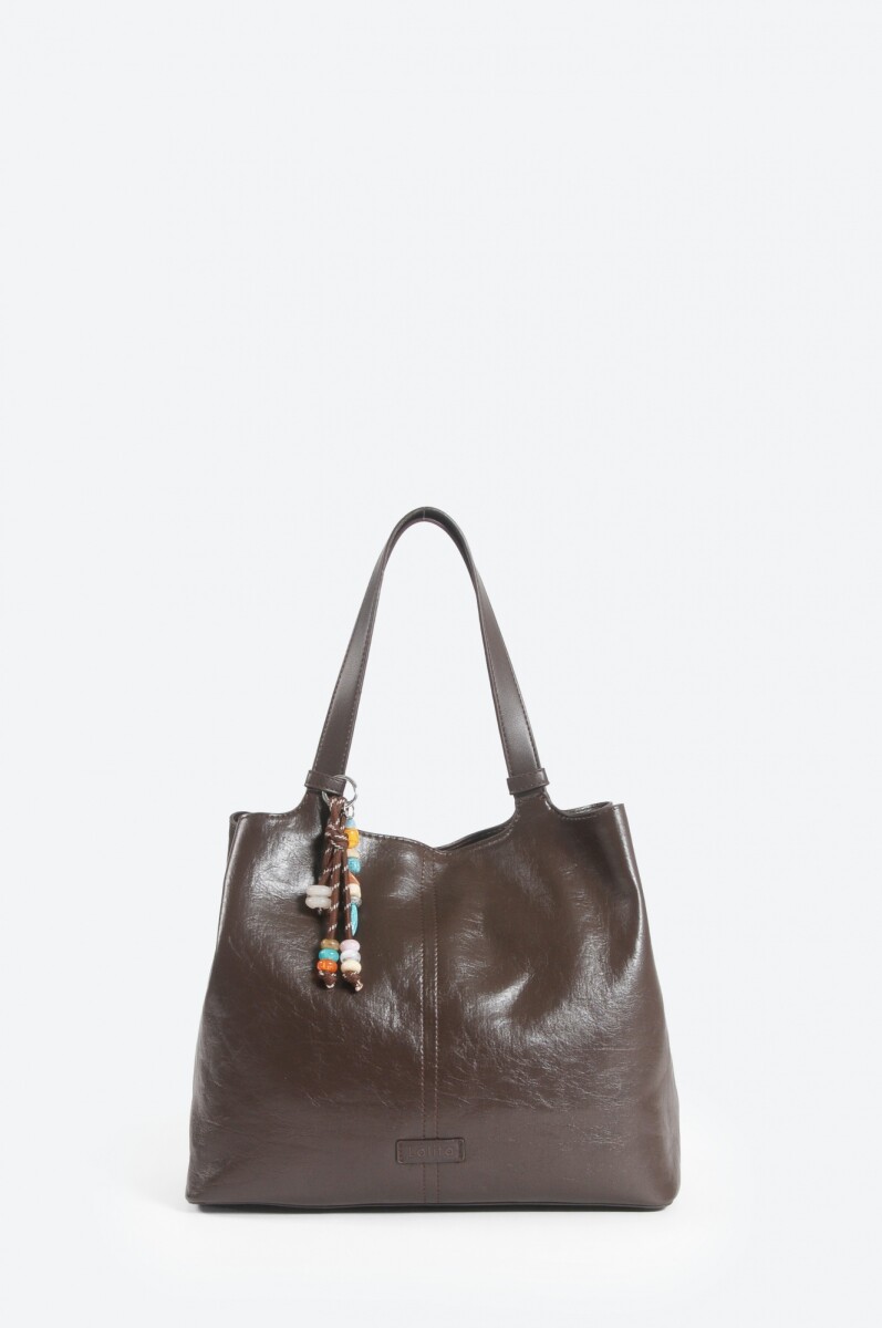 Cartera tote - chocolate 