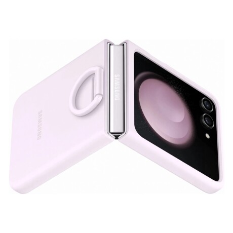 Funda Samsung Silicone Case con Anillo para Galaxy Z Flip5 Lavender