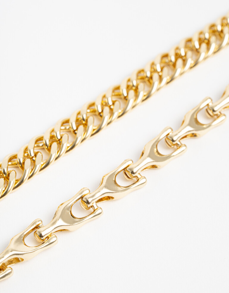Pulseras Flexibles Sets Metal Set Pulseras Flexibles Metal - Dorado