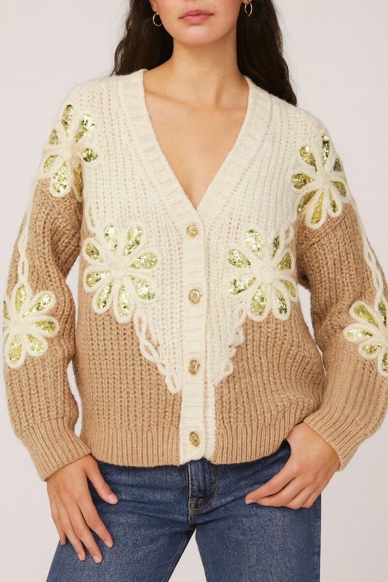 Saco Flores Beige