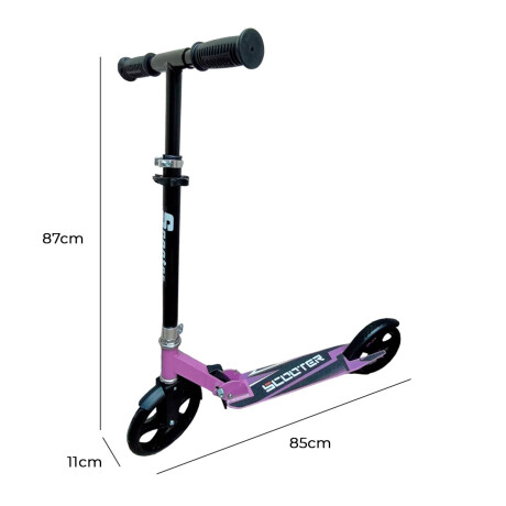 Monopatin Scooter Plegable Aluminio 200 Mm Violeta
