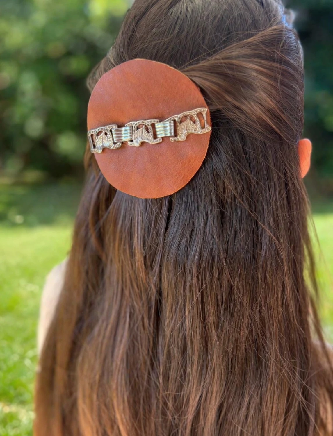 Round Leather Headpiece