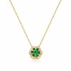 Collar Aelia en oro amarillo 18k con esmeraldas y brillantes Collar Aelia en oro amarillo 18k con esmeraldas y brillantes