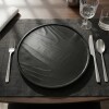 Plato de melamina negro 34 cm Plato de melamina negro 34 cm