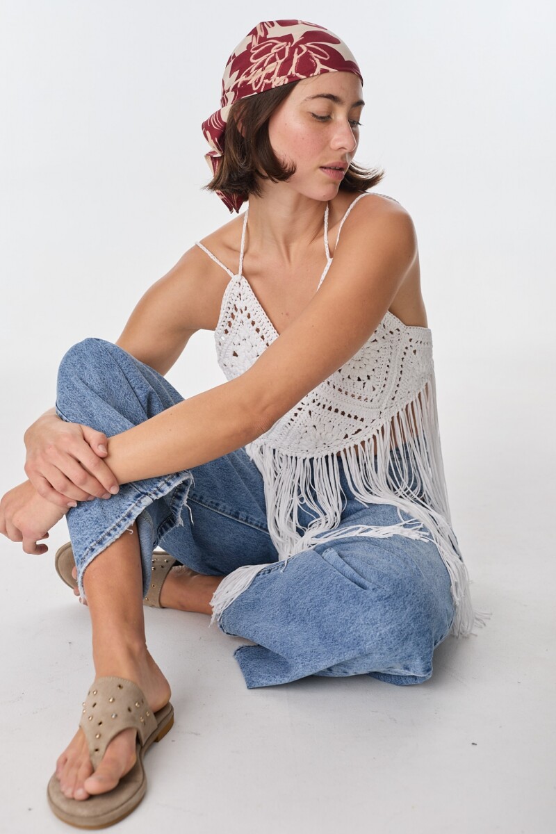 Pañuelo Floreste - Flores Bordeaux 