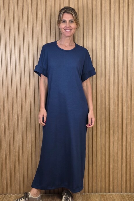 Vestido Agapanto Azul Marino