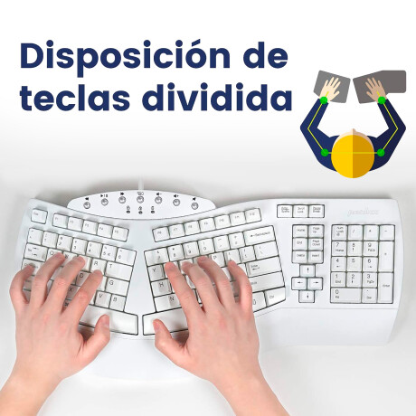 Perixx Teclado USB PERIBOARD-512 Ergonómico 001