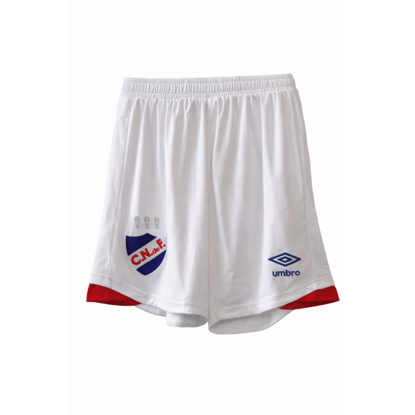 SHORT UMBRO HOME OFICIAL 2025 CNF 620 de Niños - NU243051 Blanco-rojo
