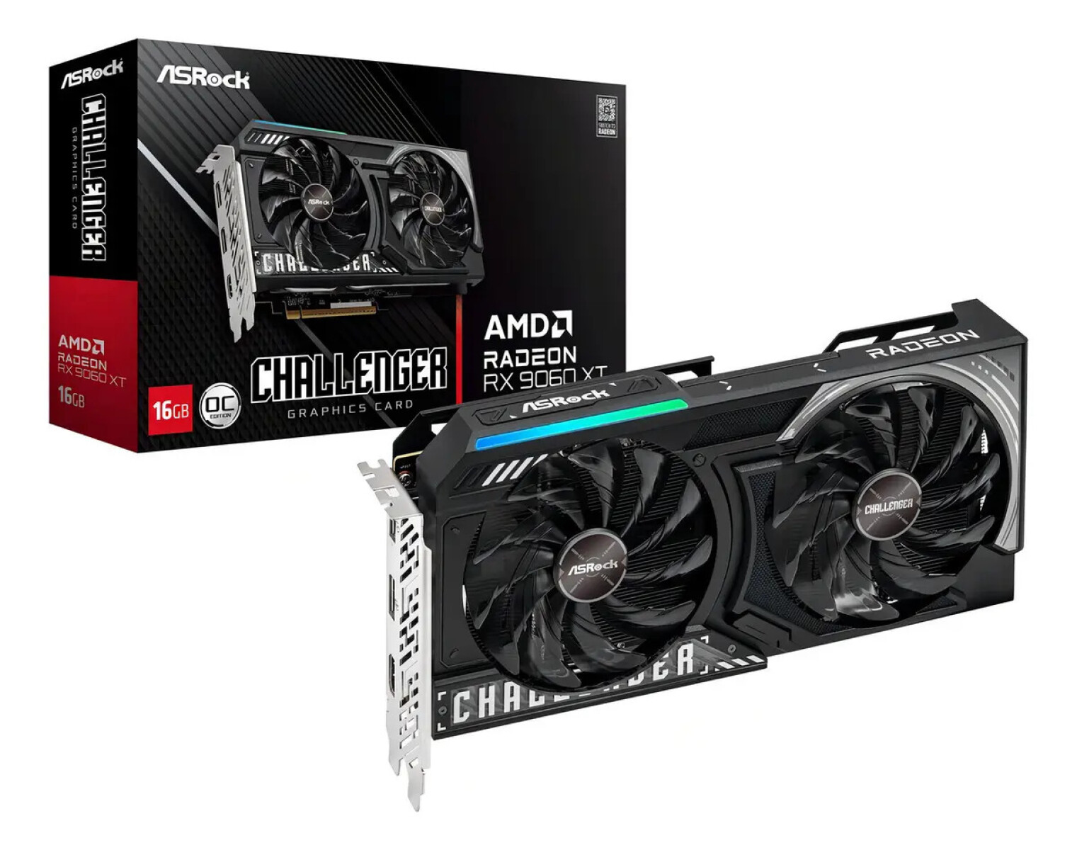 Tarjeta De Video Radeon Rx 9060 Xt Challenger Oc 16gb Gddr6 - TARJETA VIDEO ASROCK RX9060 XT CHALL 16G 