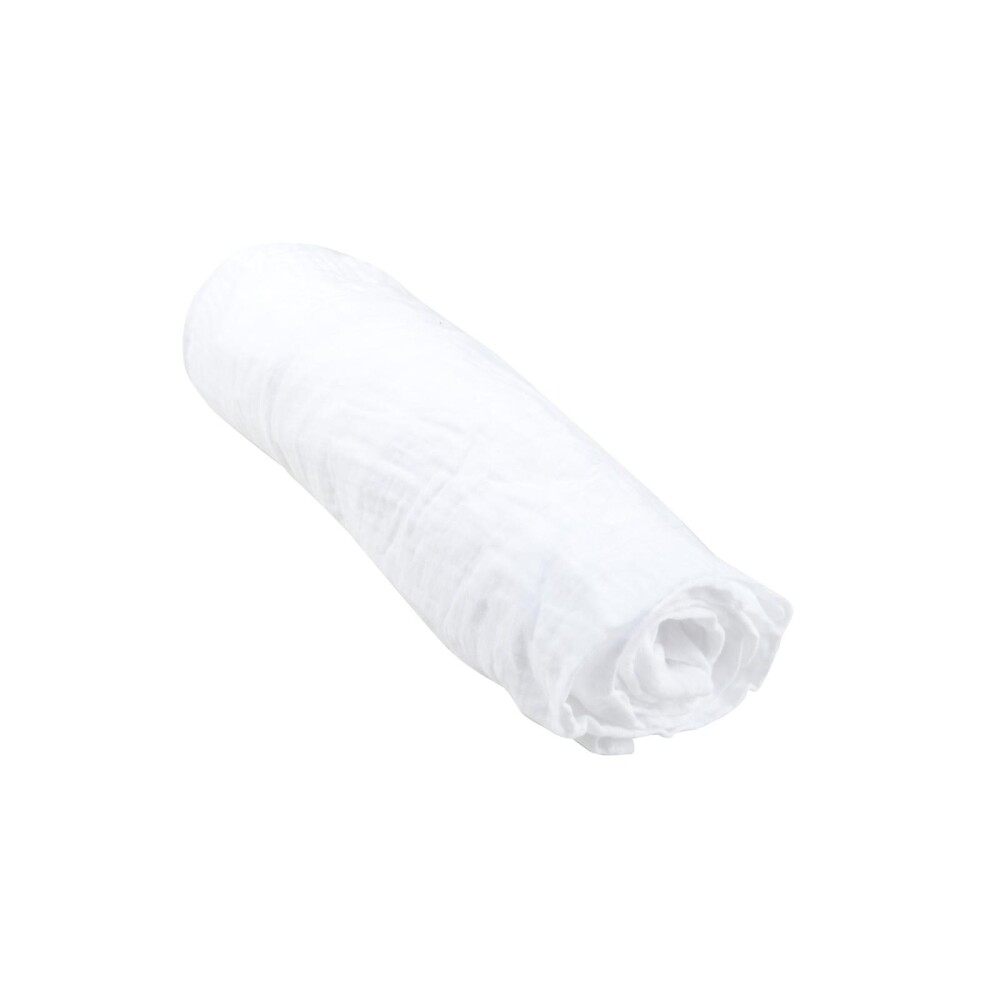 SÁBANA BAJERA CUNA ALGODON BLANCO COTTON GAUZE