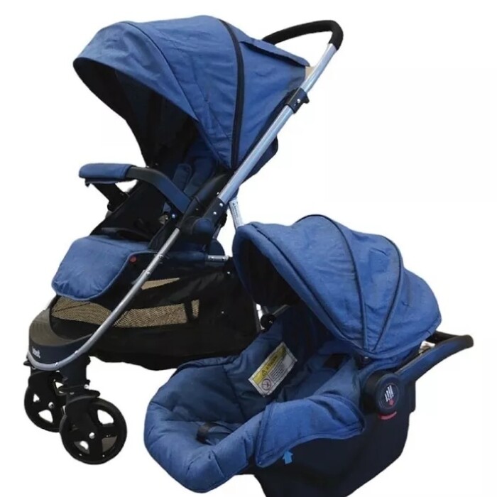 Cochecito De Paseo Para Bebe Travel System 3 En 1 - Tinok Azul