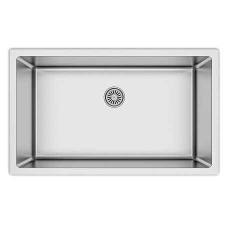 PILETA SIMPLE 45.7x76.2x24.2cm AC. INOX SS304 1.2MM C/DESAGUE Y VALVULA GRIS