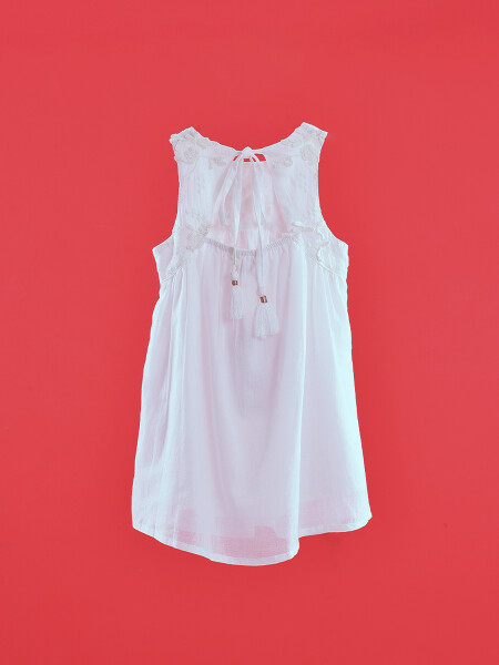 VESTIDO SIRENA BLANCO.