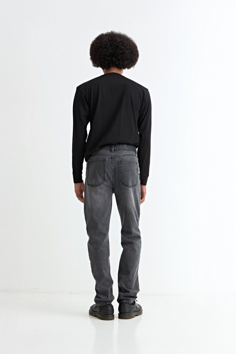 Jean straight full length GRIS OSCURO
