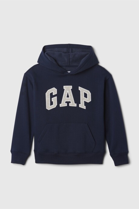 Buzo Canguro Logo Gap Niño Tapestry Navy