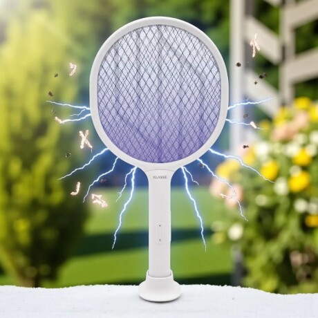 Raqueta mata mosquitos Klasse recargable | Descarga de 5V | Color blanco Raqueta mata mosquitos Klasse recargable | Descarga de 5V | Color blanco