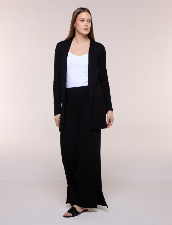 Cardigan Abierto Con Textura NEGRO