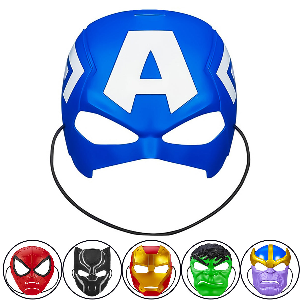 Máscara Hasbro Marvel Avengers Ironman Spiderman Hulk - Capitán América 