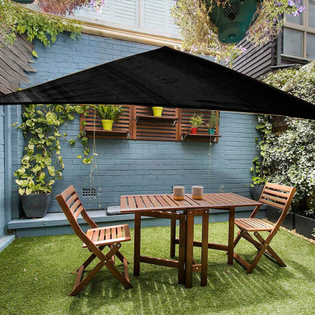 Lona Toldo Vela Triangular Filtro Uv 3,6m Sombra Negro