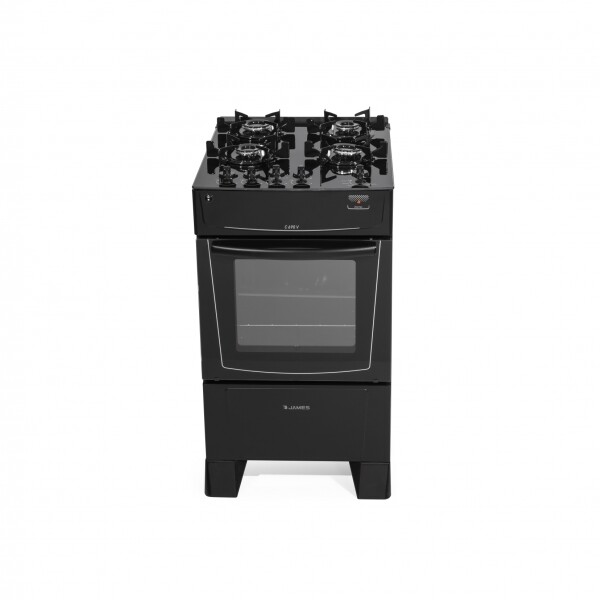 Cocina A Gas James 4 Hornallas Con Mesada De Vidrio Negra C 690 V Cocina A Gas James 4 Hornallas Con Mesada De Vidrio Negra C 690 V