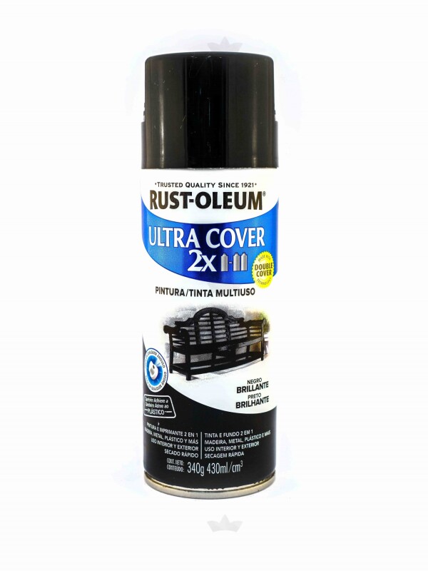 AEROSOL ULTRA COVER 2X NEGRO BRILLANTE- 340GR N/A