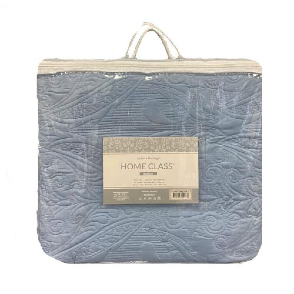 Colcha H&K - Portugal Queen - 240x260cm Azul Piedra