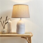 LAMPARA MESA CERAMICA D25x37CM TEXTURA BLANCO LAMPARA MESA CERAMICA D25x37CM TEXTURA BLANCO