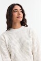 Sweater en punto waffle CRUDO