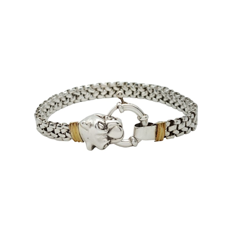 Pulsera Pantera-Plata y Oro-Sin Piedra-PU5096 sinpiedra